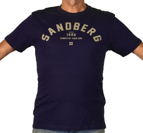 Sandberg T-Shirt Men Hakro "Always by your Side", Size XL, Tine (Dark Blue)